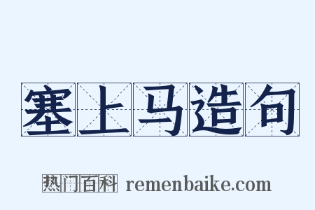 塞上马造句是什么意思的图片